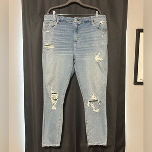 Abercrombie and Fitch Curve Love High Rise Super Skinny Ankle Jean Size 20 Long